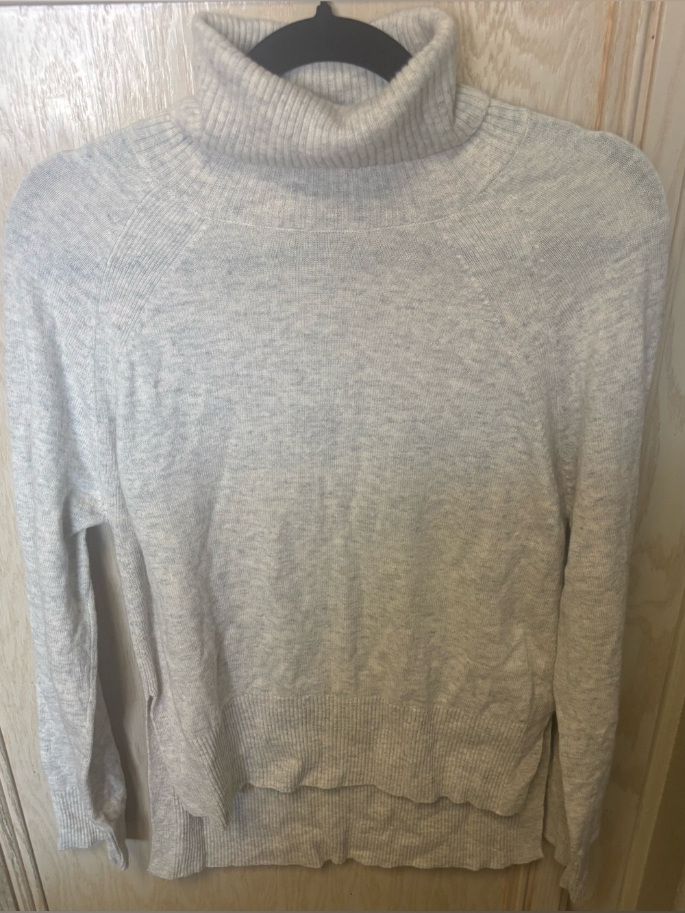 Brown Allan Extra Fine Merino Wool Cashmere Turtleneck Sweater Sz S Quiet Luxury